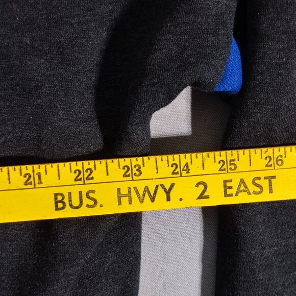Zoo York Unbreakable Hoodie men's size XL grey yellow blue with text pattern - Picture 9 of 10